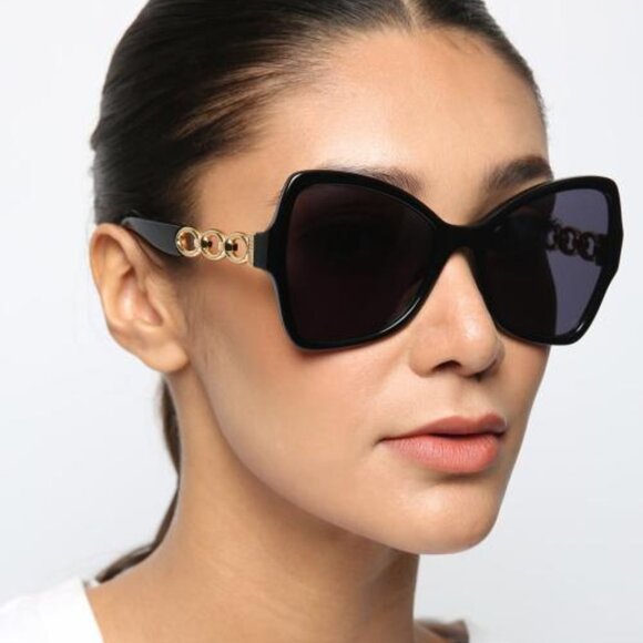Moschino MOS099/S 0086 9O Butterfly Sunglasses - Havana/Grey Gradient main image 10